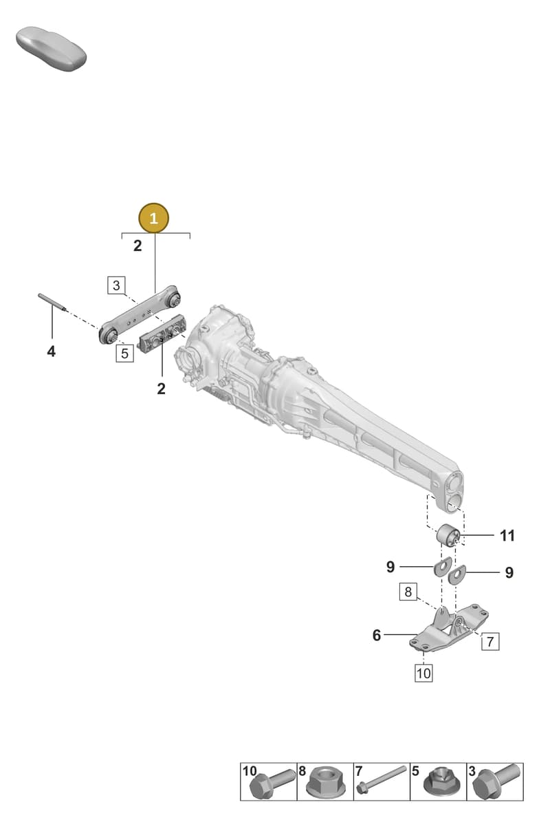 992399225A — Porsche 911 (2024-2025) diagram p53304300, position 1