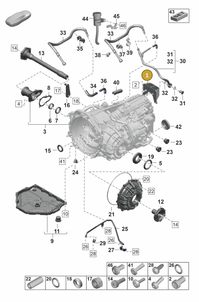 992399541 — Porsche 911 (2021-2022) diagram p59302100, position 1