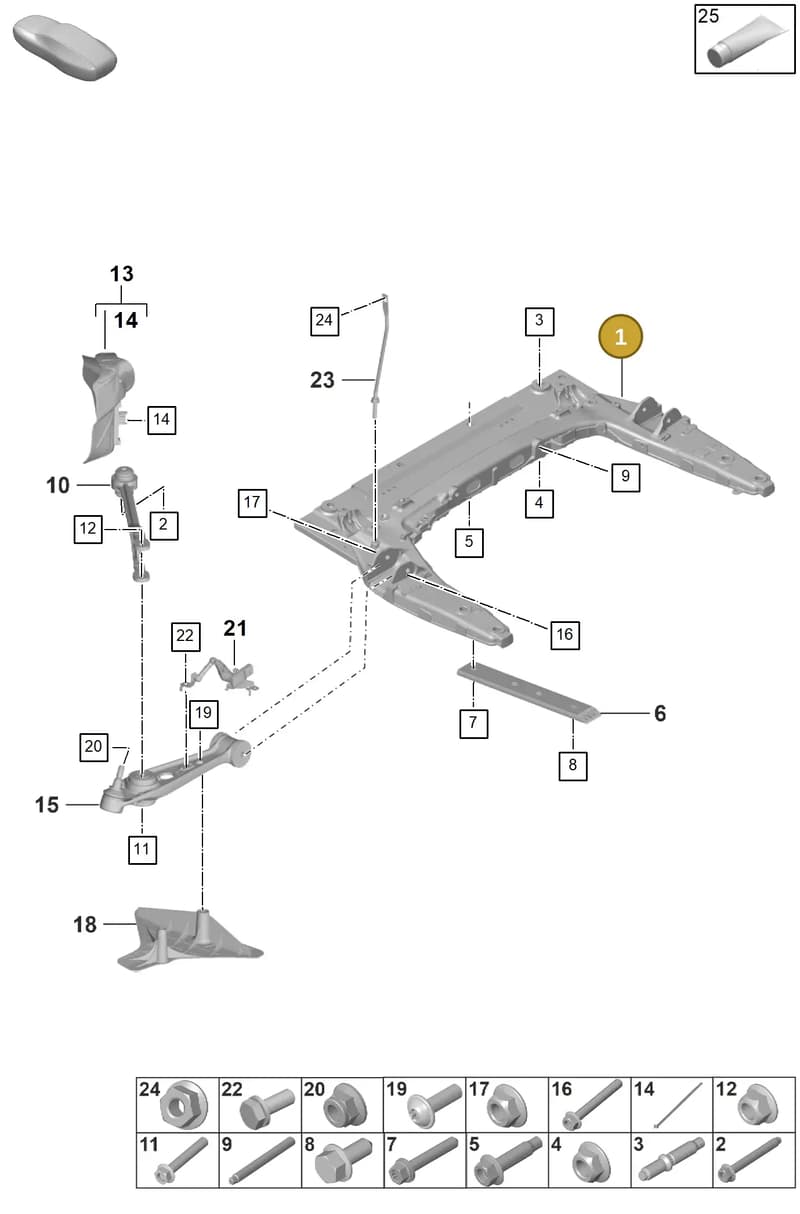992401309AA — Porsche 911 (2024-2025) diagram p53401000, position 1