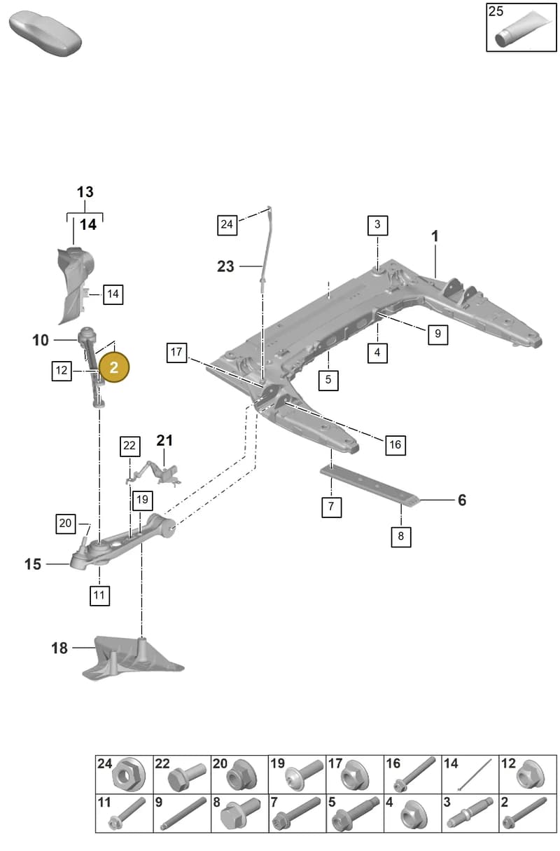 992407246AY — Porsche 911 (2018-2024) diagram p53401000, position 2