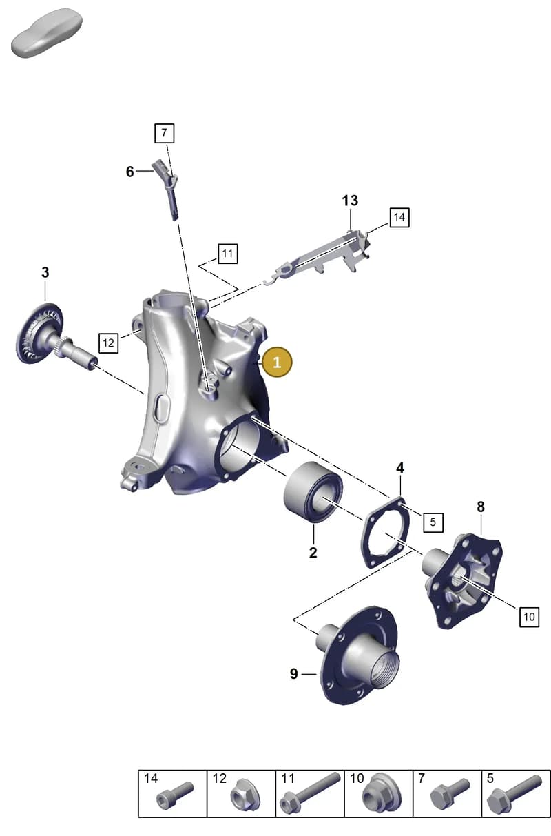 992407246JY — Porsche 911 (2024-2025) diagram p63401020, position 1