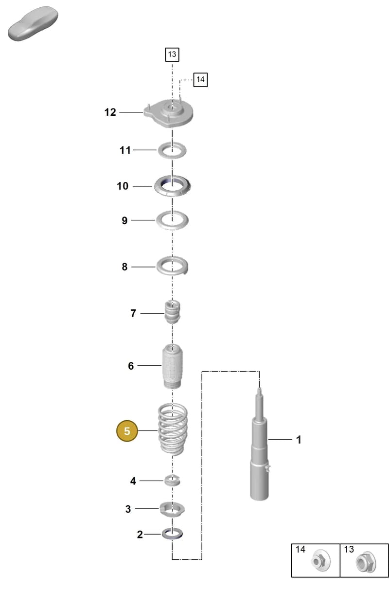 992411105C504 — Porsche 911 (2018-2024) diagram p57402000, position 5