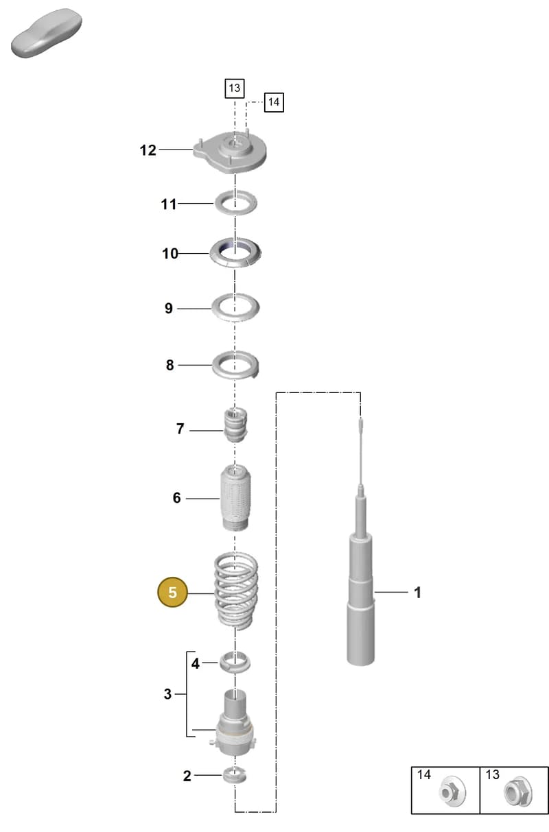 992411105D504 — Porsche 911 (2020-2022) diagram p57402010, position 5