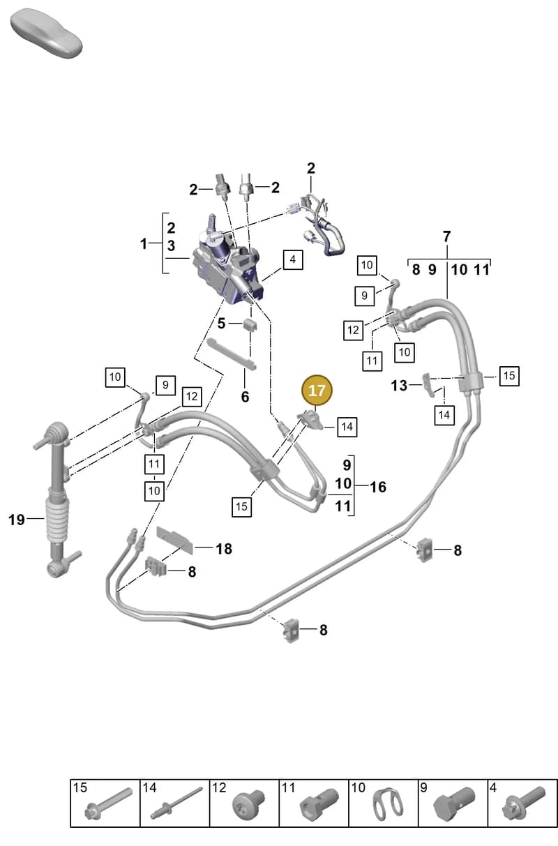 992411612 — Porsche 911 (2024-2025) diagram p63402200, position 17