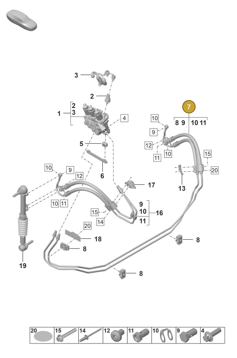 992411619 — Porsche 911 (2020-2022) diagram p53402100, position 7