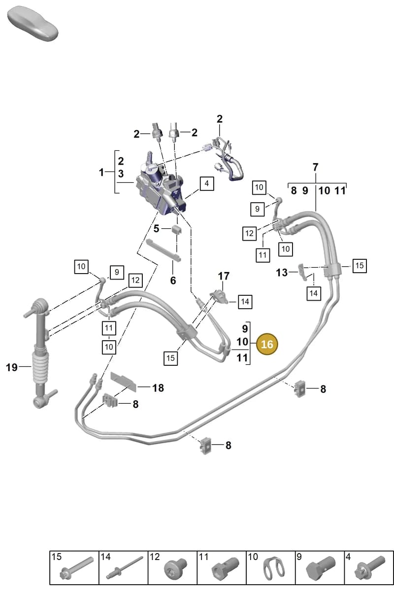 992411620 — Porsche 911 (2024-2025) diagram p63402200, position 16