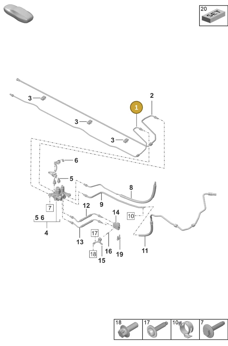 992411631 — Porsche 911 (2020-2022) diagram p53402110, position 1
