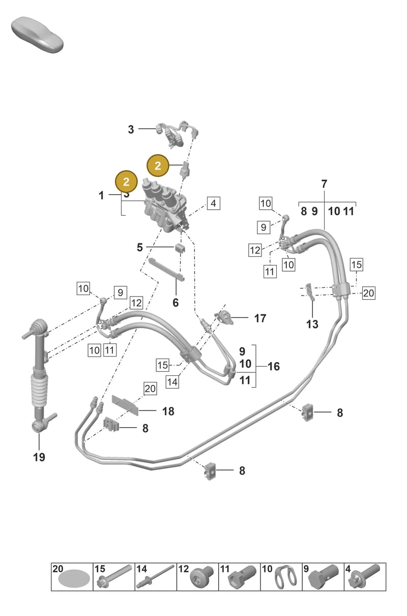 992411815 — Porsche 911 (2024-2025) diagram p53402100, position 2