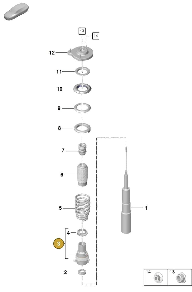 992412179C — Porsche 911 (2018-2024) diagram p57402010, position 3