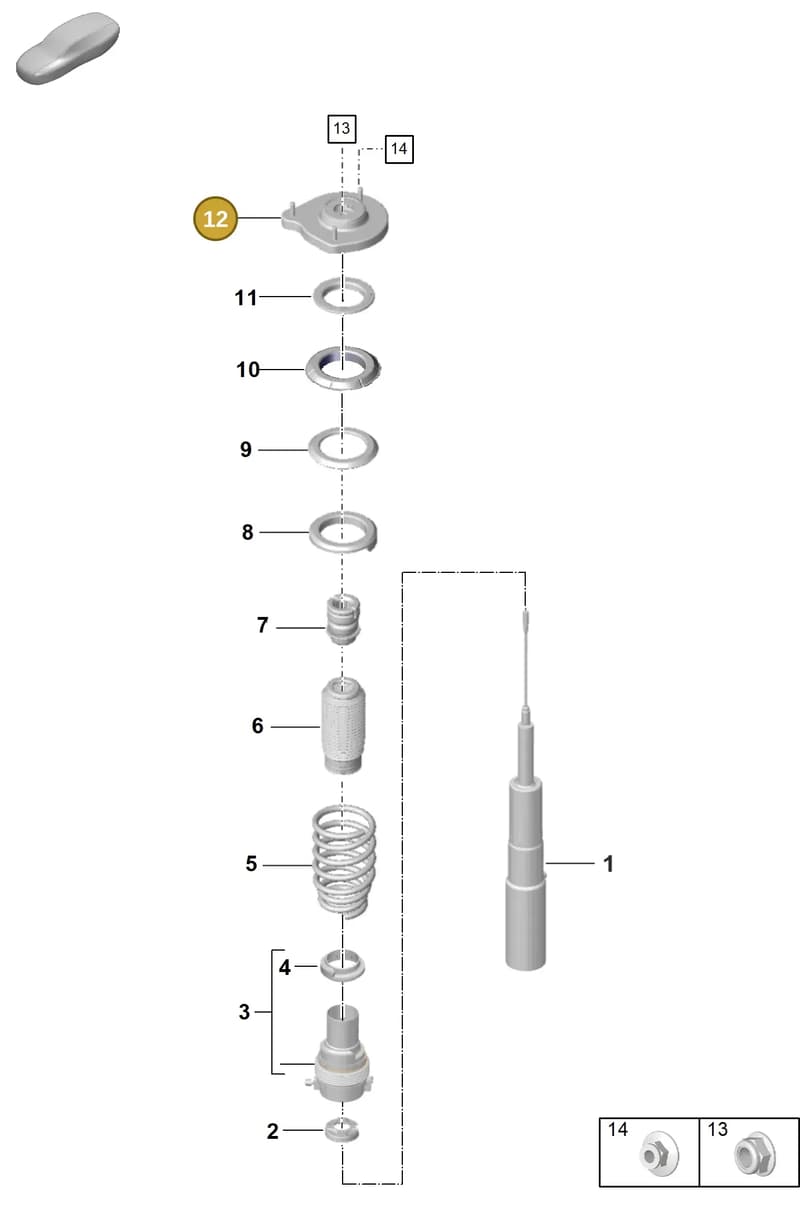 992412321B — Porsche 911 (2020-2022) diagram p57402010, position 12