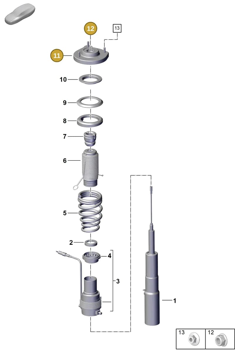 992412321 — Porsche 911 (2024-2025) diagram p63402000, position 11+12