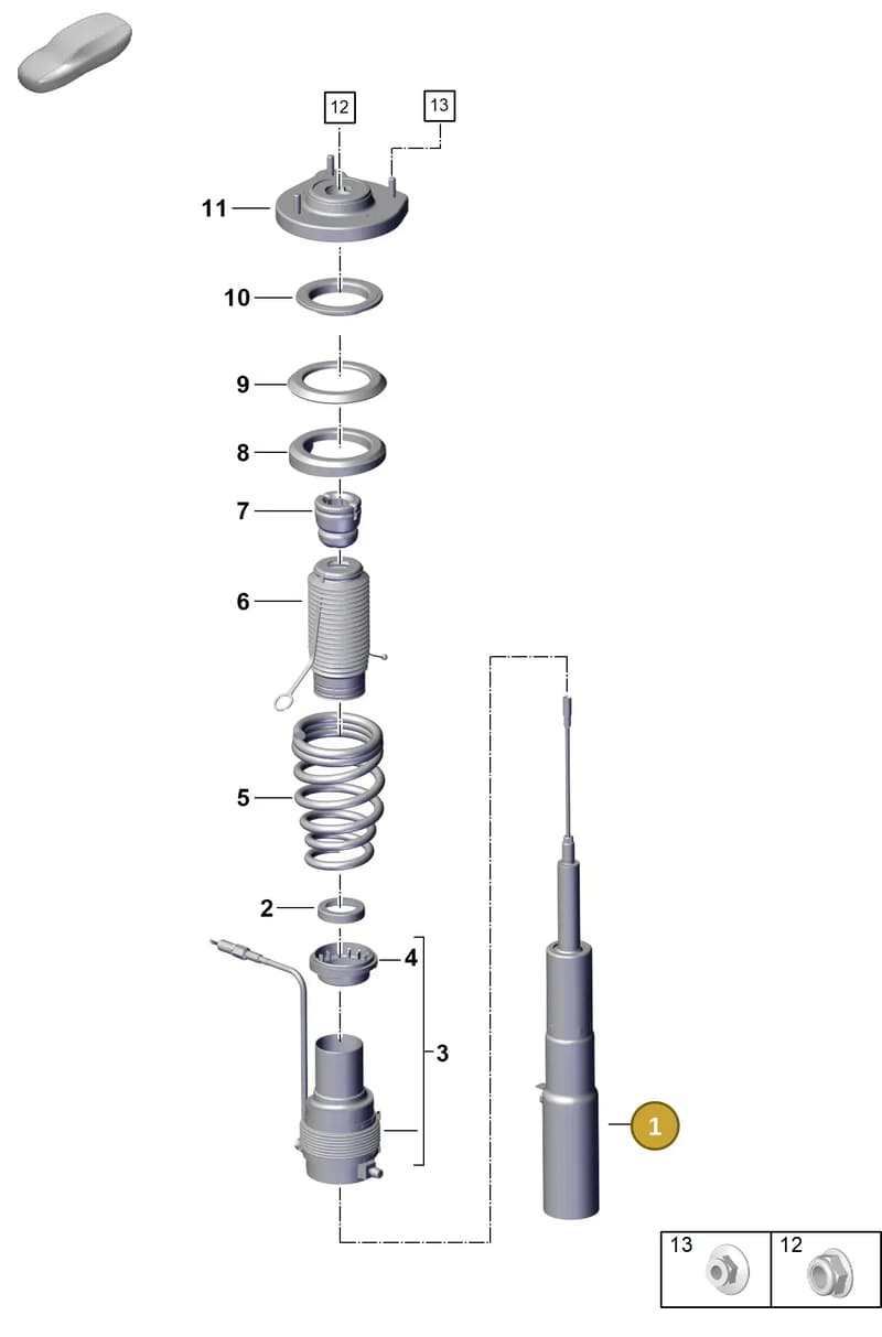 992413031AD — Porsche 911 (2024-2025) diagram p63402000, position 1