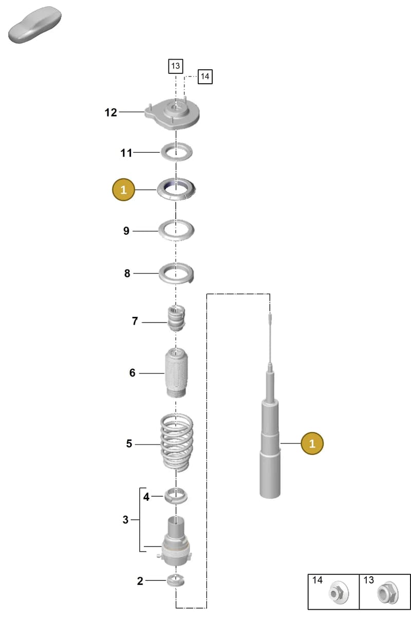 992413031AE — Porsche 911 (2020-2022) diagram p57402010, position 1
