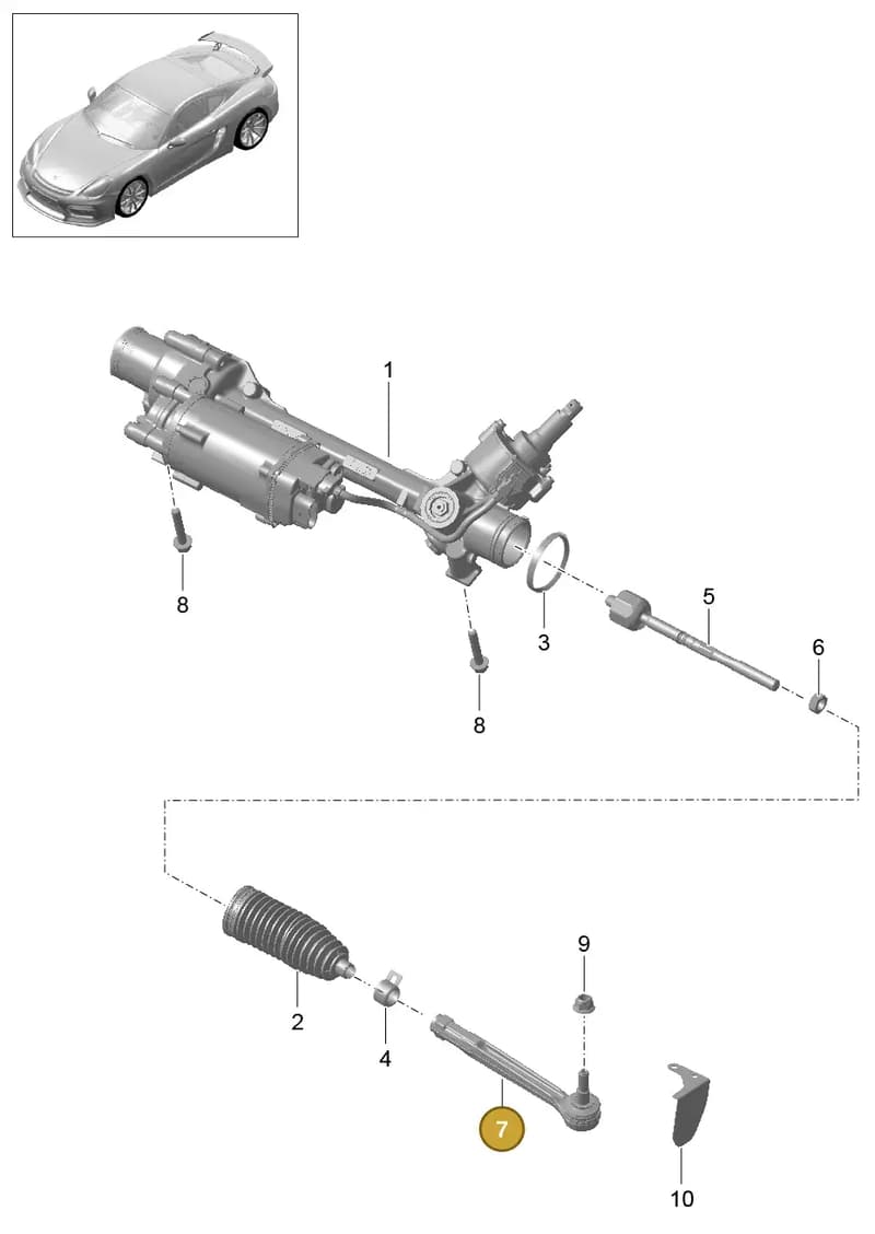 992419523B — Porsche Cayman GT4 (2015-2016) diagram p45403000, position 7