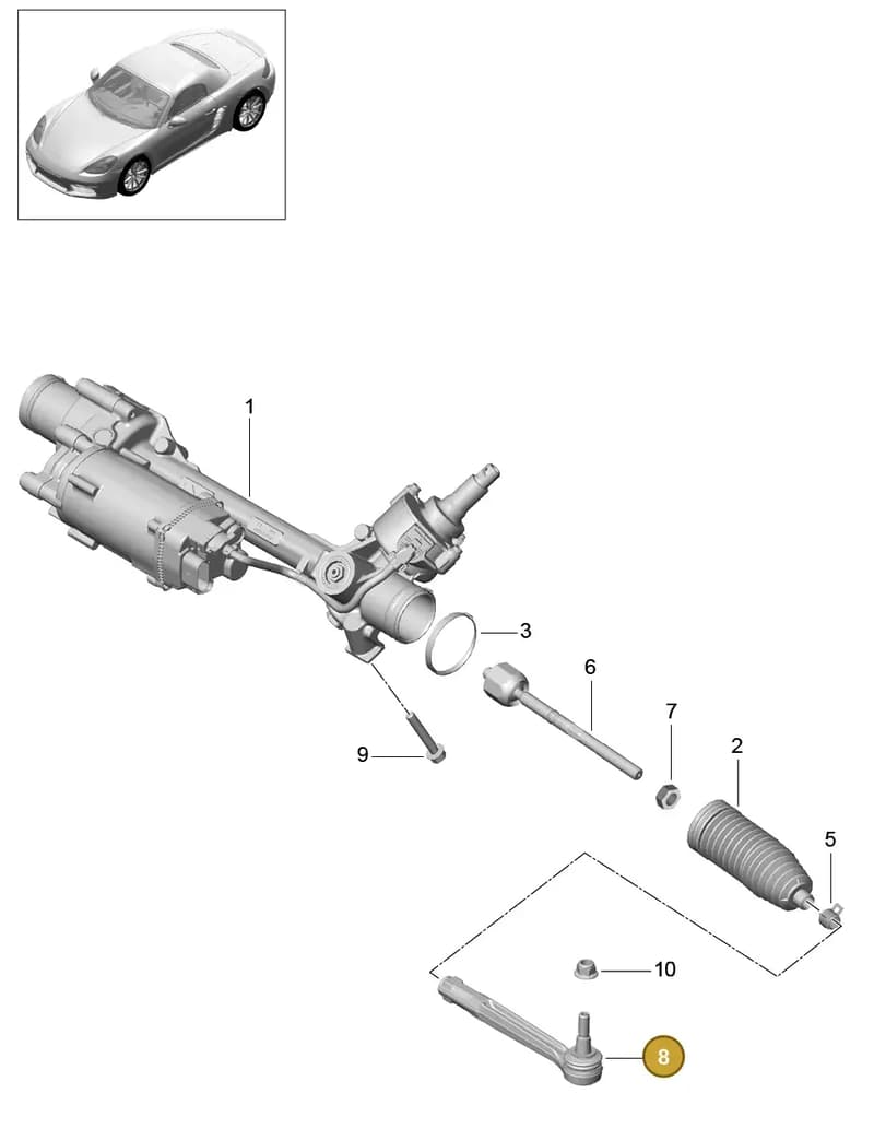 992419523B — Porsche Boxster (2016-2019) diagram p48403000, position 8