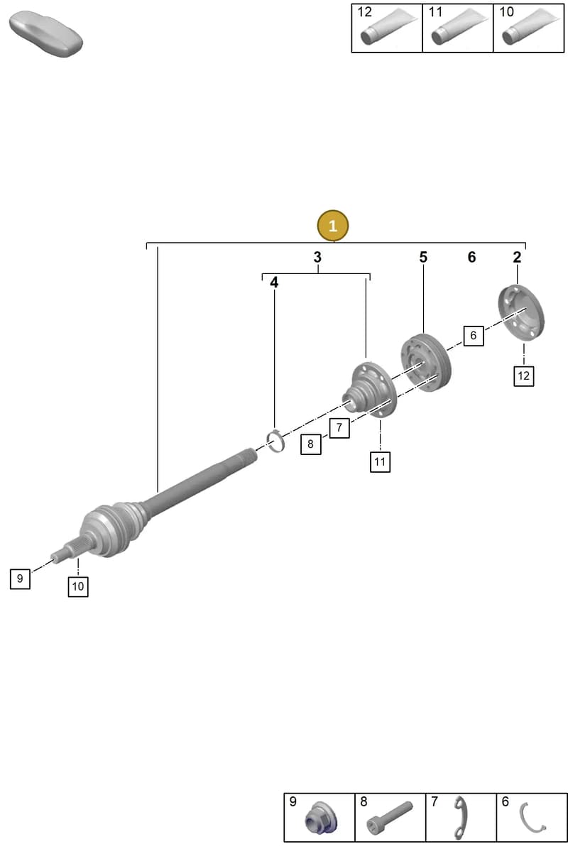 992501203 — Porsche 911 (2018-2024) diagram p57501100, position 1