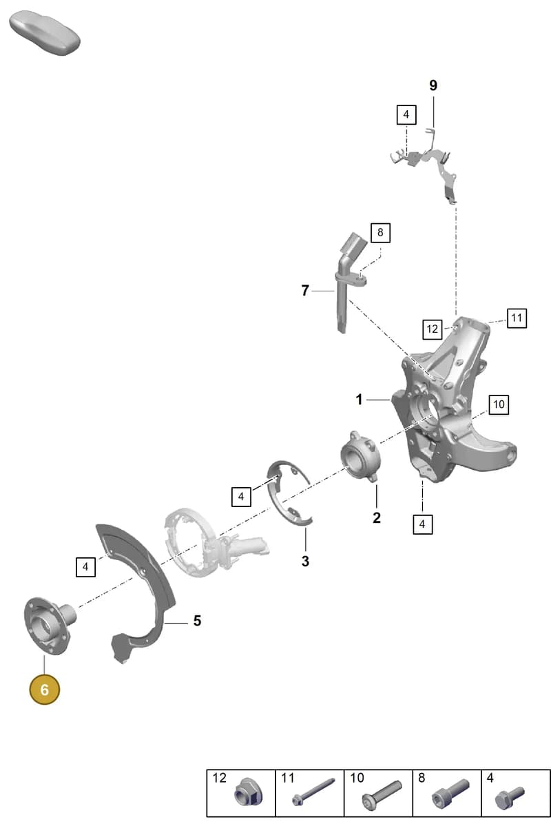 992501651D — Porsche Boxster Spyder (2019-2020) diagram p54501000, position 6