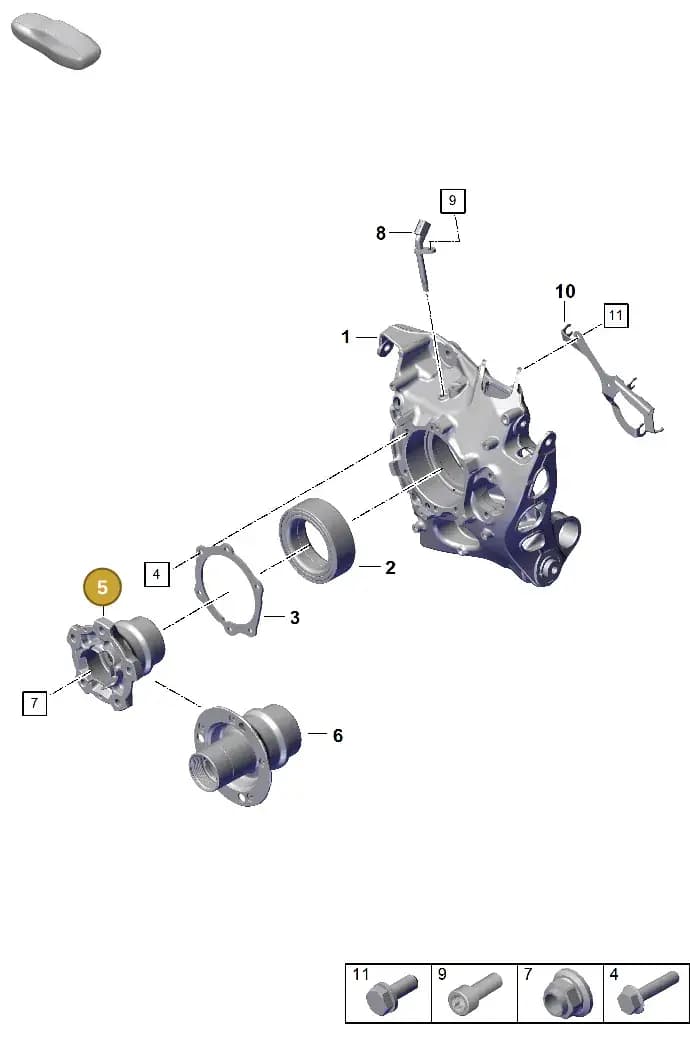 992501651K — Porsche 911 (2024-2025) diagram p63501020, position 5
