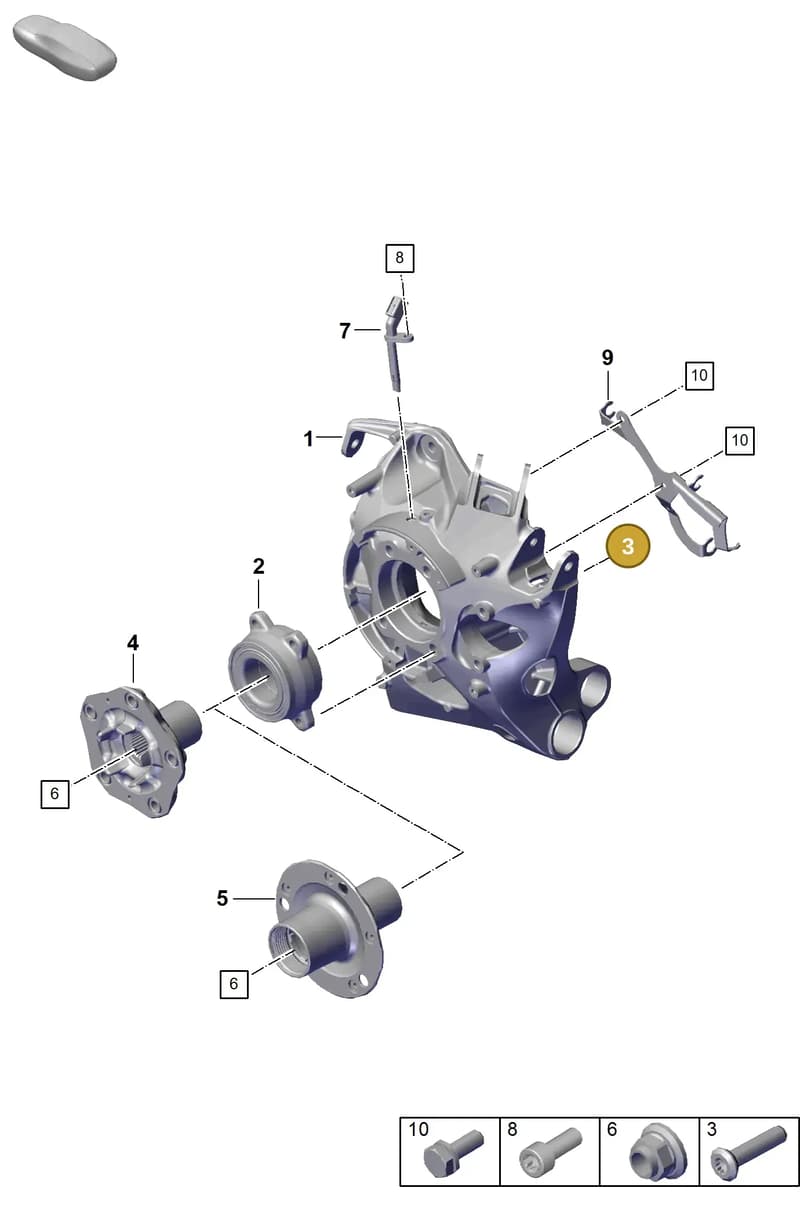 992505064A — Porsche 911 (2020-2022) diagram p57501000, position 3