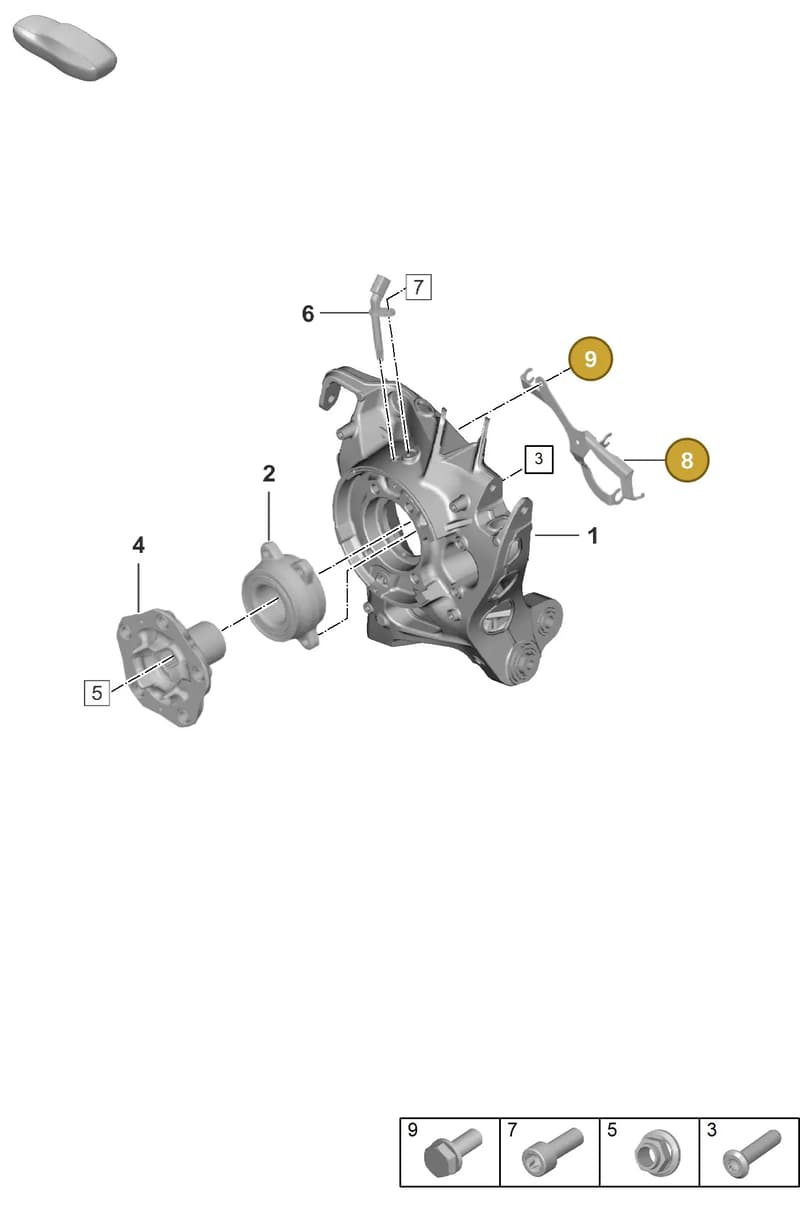 992505476G — Porsche 911 (2018-2024) diagram p53501000, position 8+9