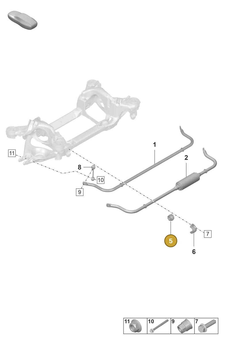 992511035A — Porsche Taycan Sport Turismo (2019-2024) diagram p56501310, position 5