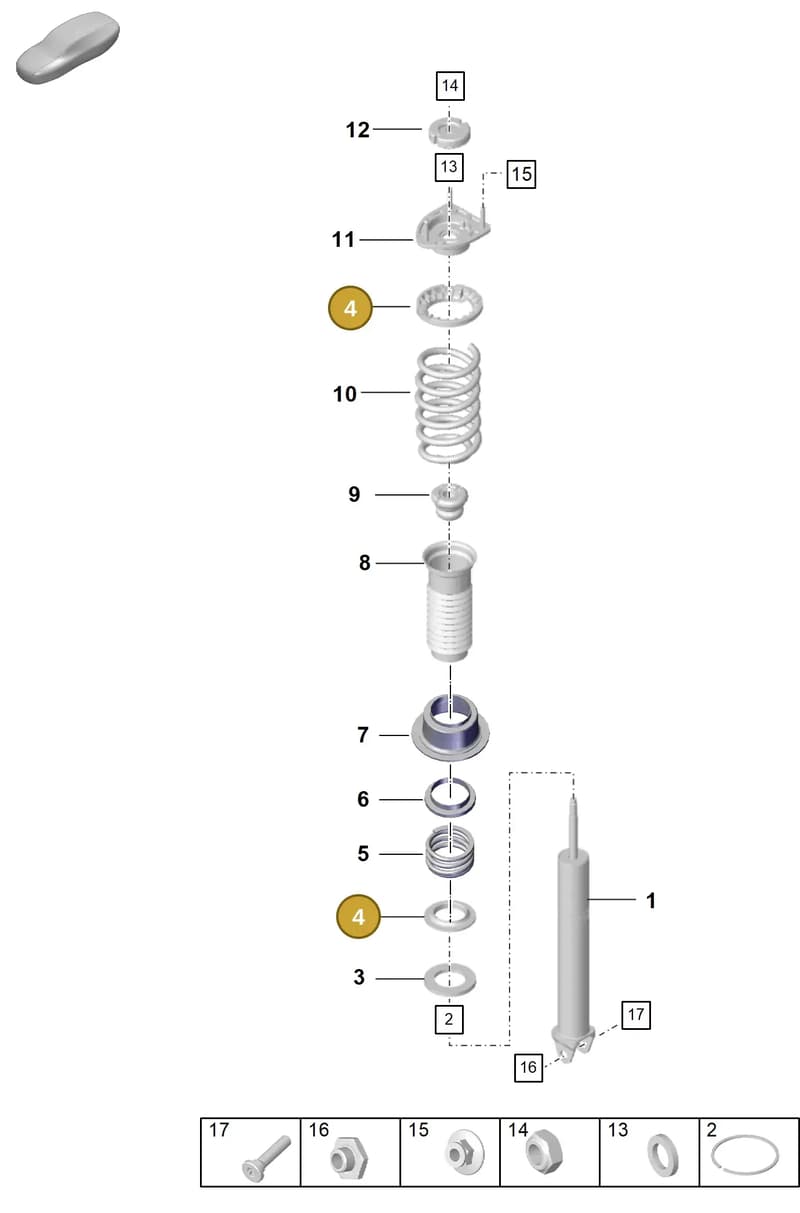 992511177A — Porsche 911 (2020-2022) diagram p57502010, position 4
