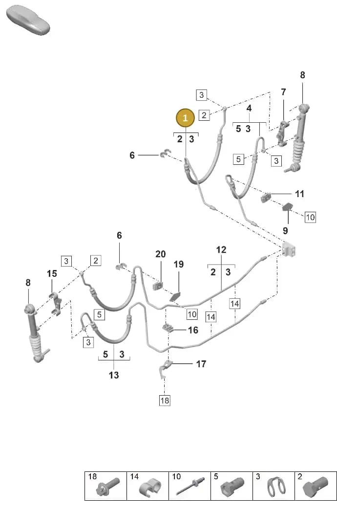 992511801A — Porsche 911 (2024-2025) diagram p53402120, position 1