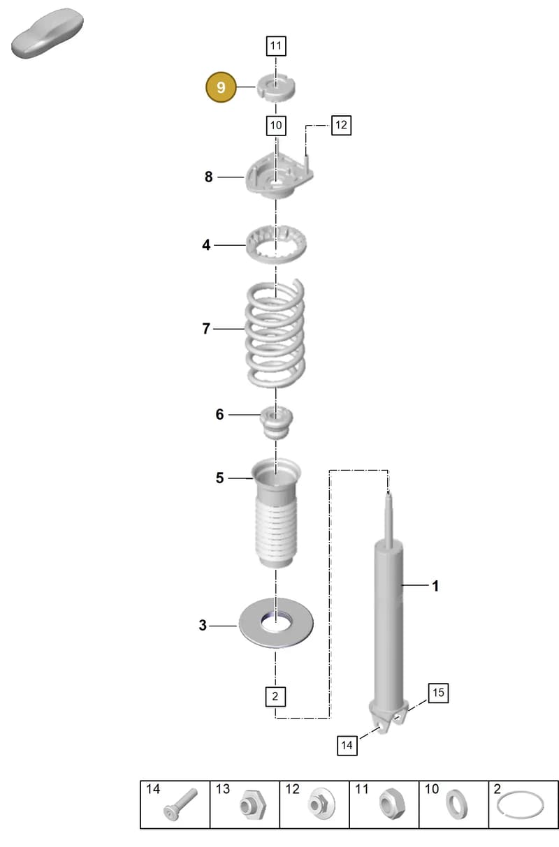 992512353A — Porsche 911 (2024-2025) diagram p63502010, position 9