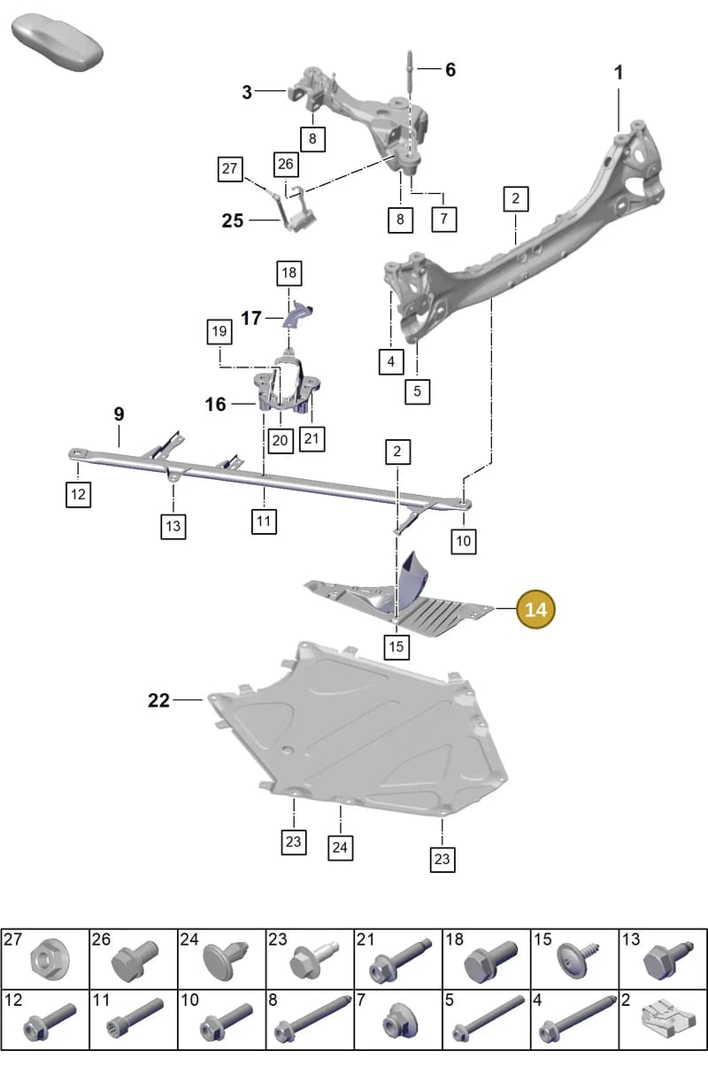 992521511A — Porsche 911 (2024-2025) diagram p63501000, position 14