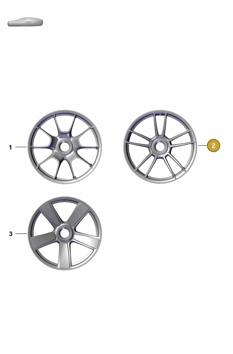 992601025AAOS8 — Porsche 911 (2020-2022) diagram p57601010, position 2