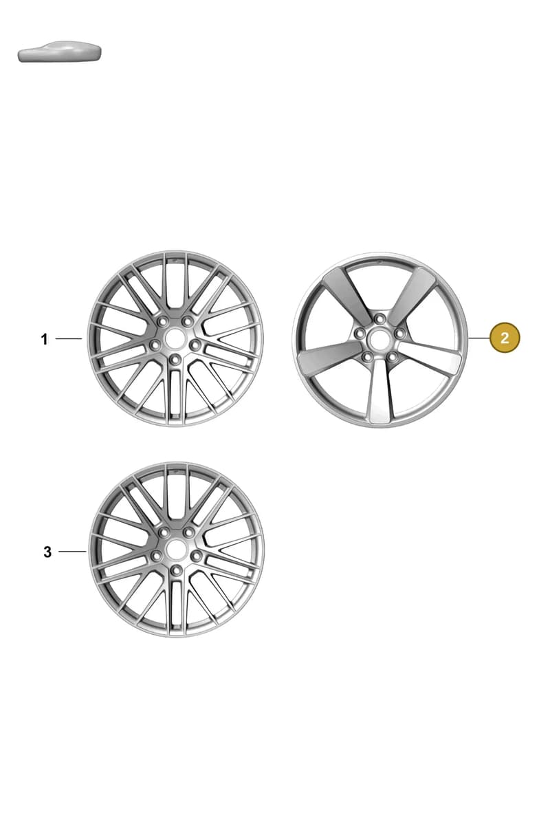 992601025AJOU7 — Porsche 911 (2020-2022) diagram p57601000, position 2