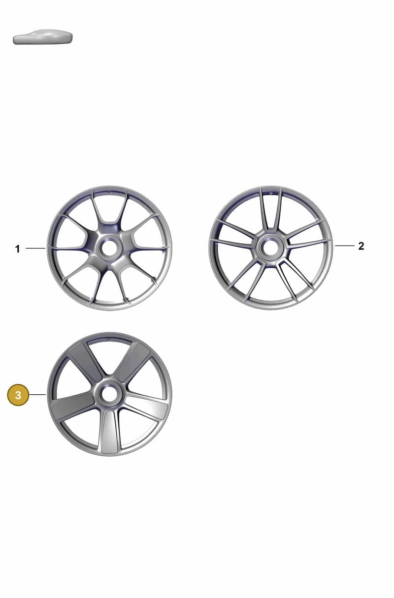 992601025APQO1 — Porsche 911 (2020-2022) diagram p57601010, position 3