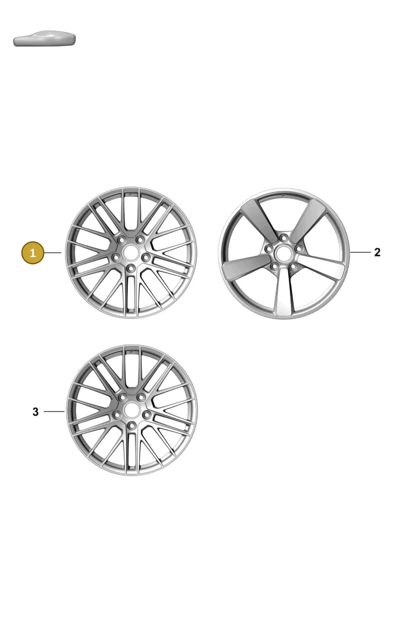 992601025AROC6 — Porsche 911 (2020-2022) diagram p57601000, position 1
