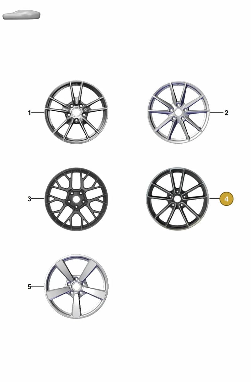 992601025DGOC6 — Porsche 911 (2018-2024) diagram p53601000, position 4