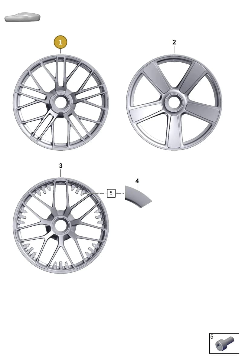 992601025FMI44 — Porsche 911 (2024-2025) diagram p63601200, position 1