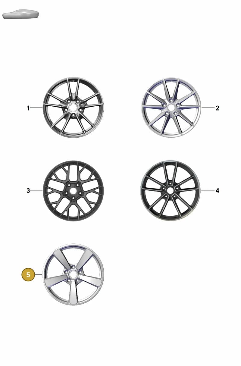 992601025KOU7 — Porsche 911 (2018-2024) diagram p53601000, position 5