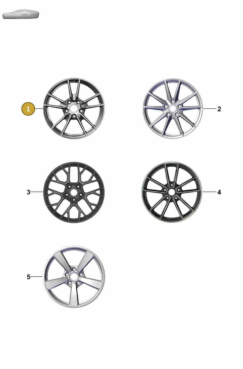 992601025QOC6 — Porsche 911 (2018-2024) diagram p53601000, position 1