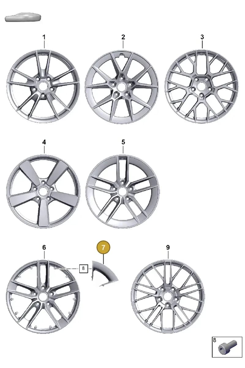 992601235AO3G — Porsche 911 (2024-2025) diagram p63601000, position 7