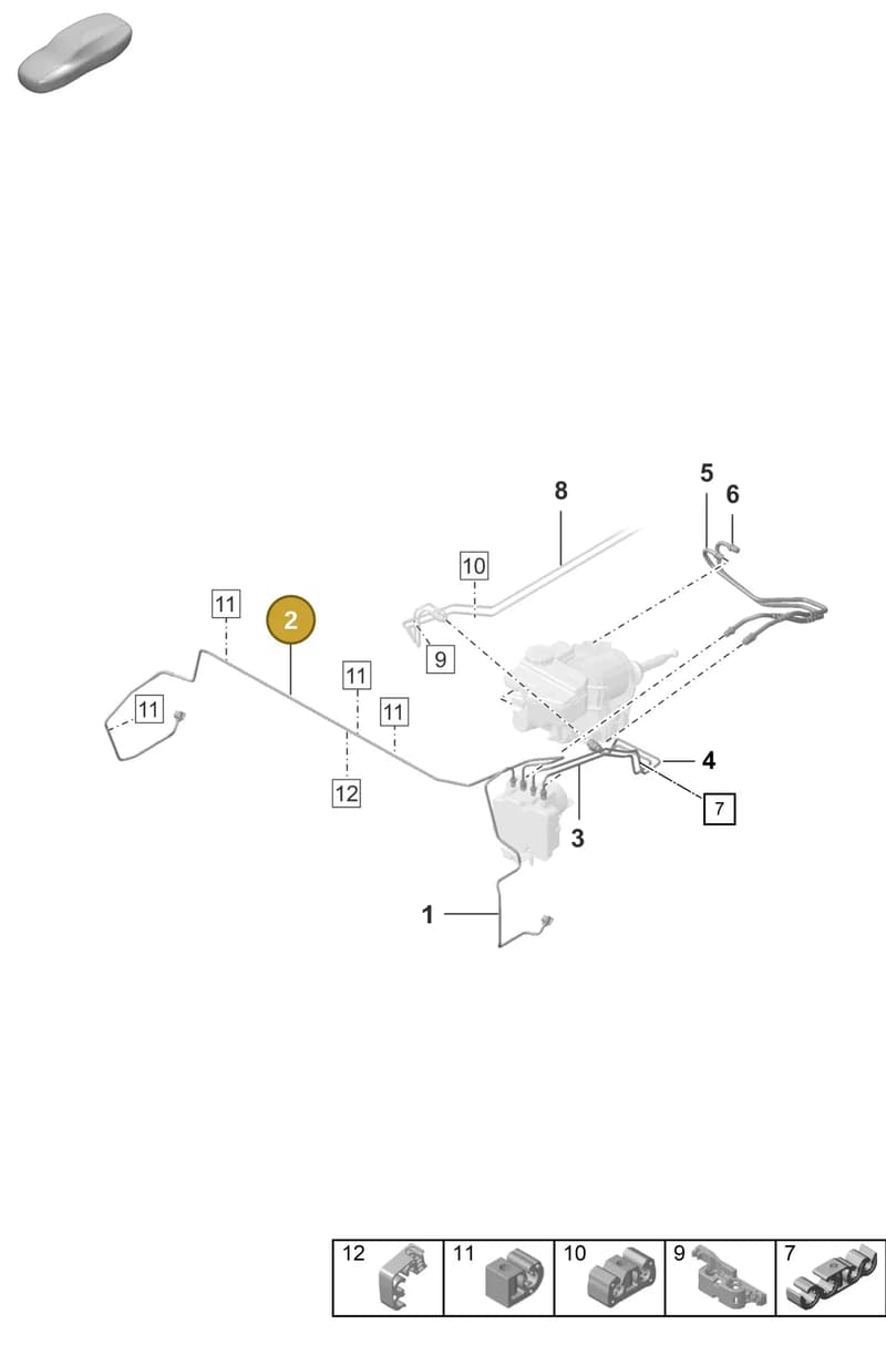 992614721A — Porsche 911 (2020-2022) diagram p57604010, position 2