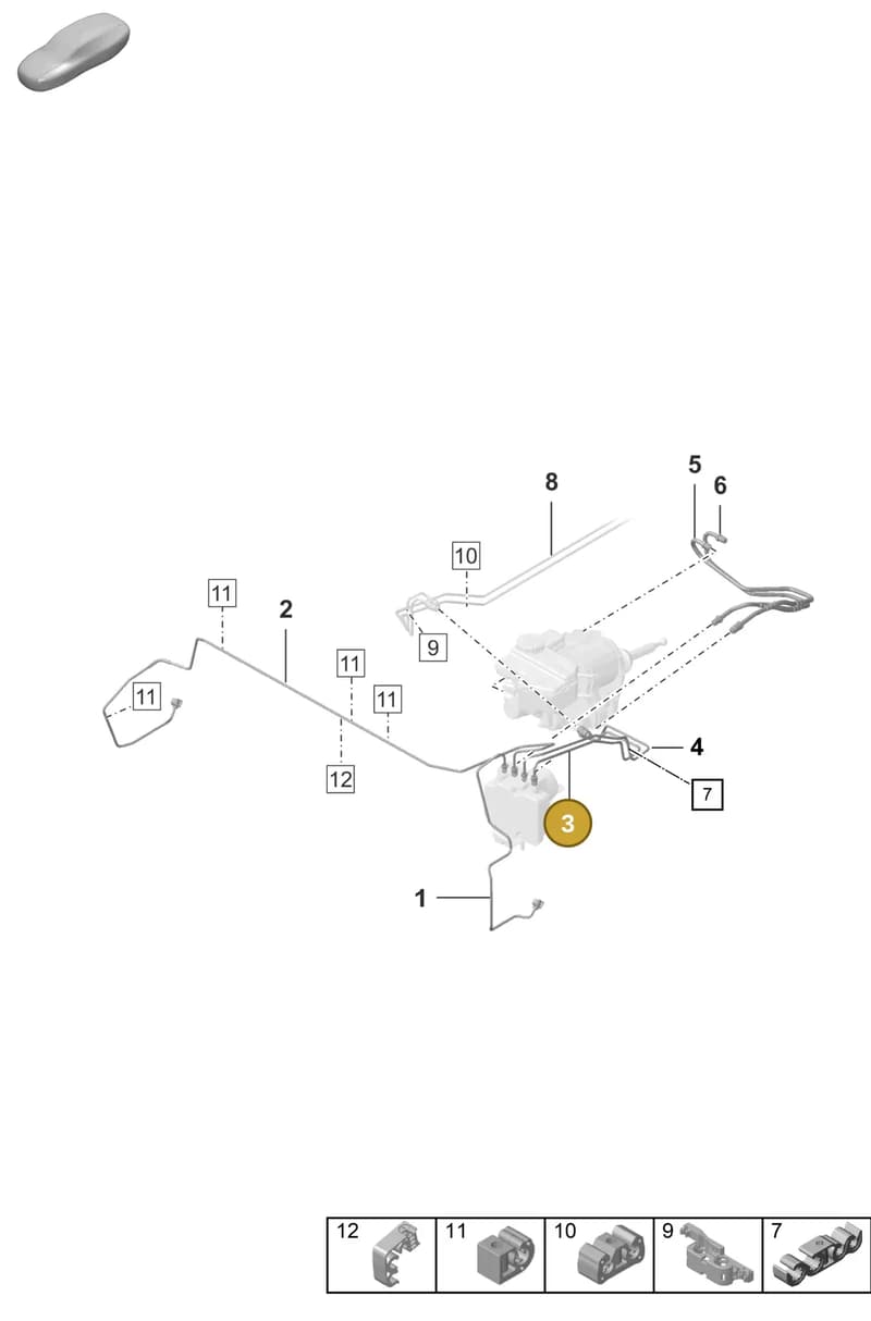 992614723E — Porsche 911 (2020-2022) diagram p57604010, position 3
