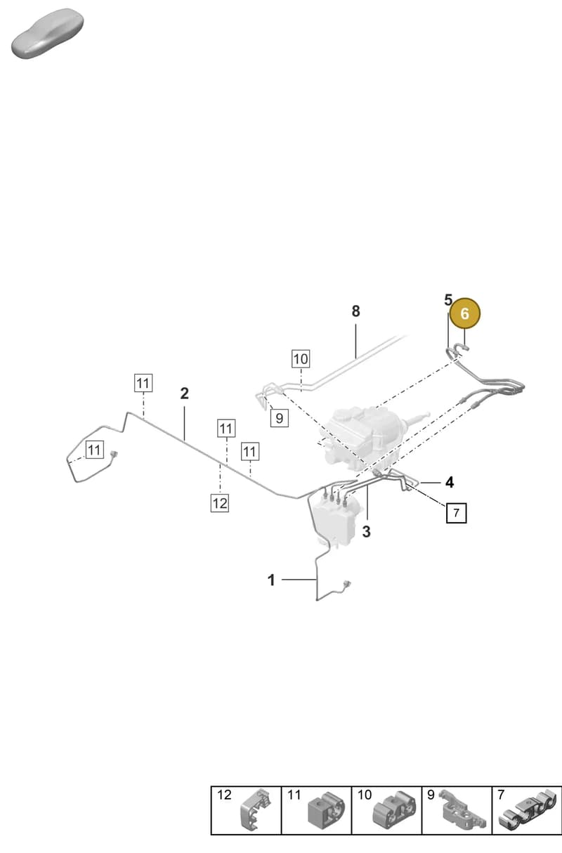 992614729C — Porsche 911 (2020-2022) diagram p57604010, position 6