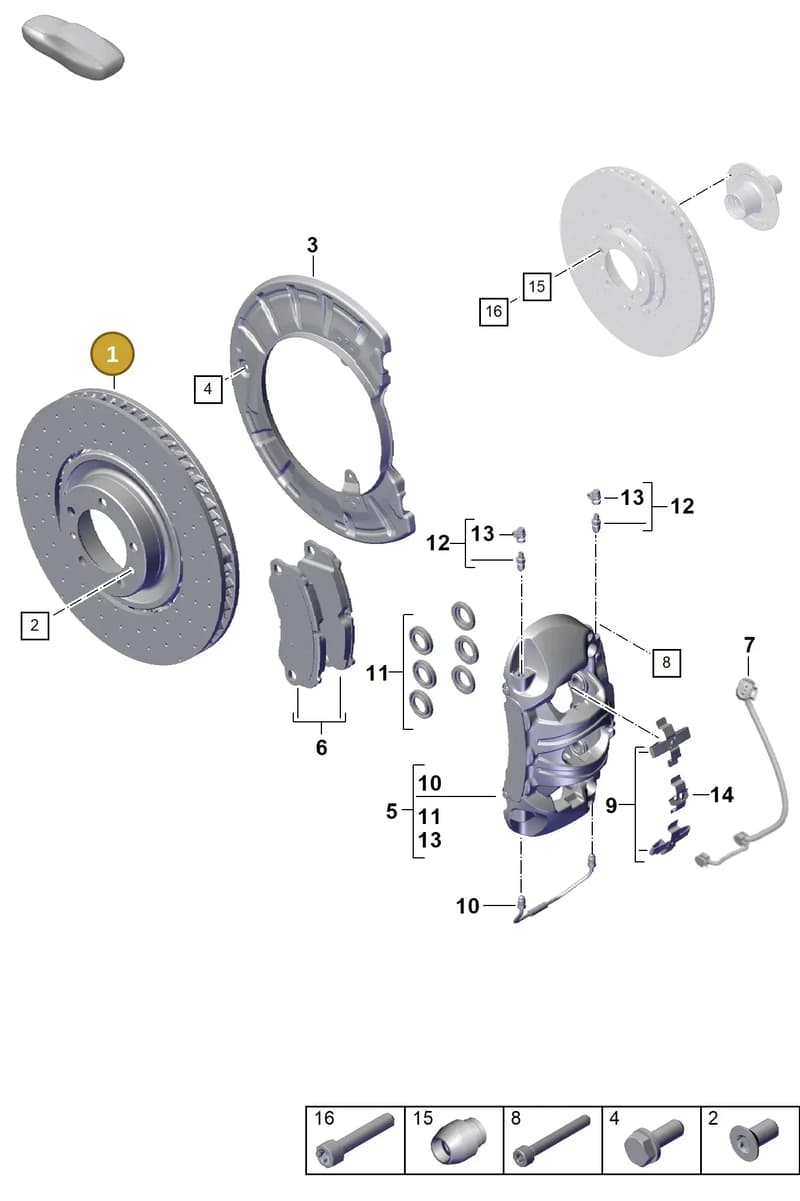 992615301AJ — Porsche 911 (2024-2025) diagram p63602020, position 1