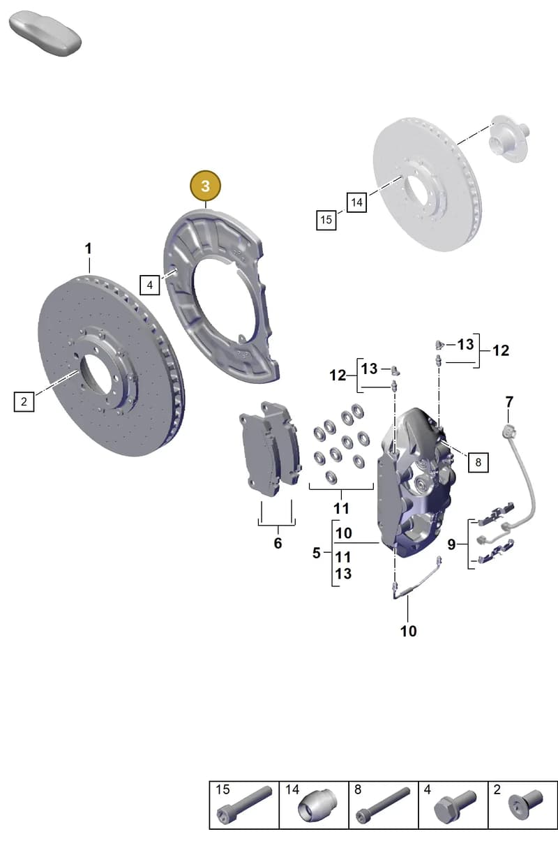 992615311E — Porsche 911 (2024-2025) diagram p63602040, position 3