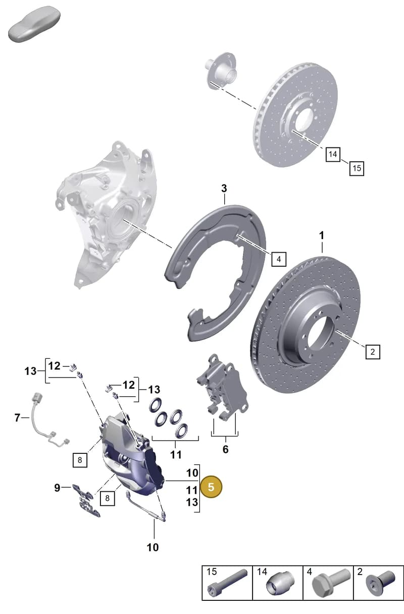 992615423AN — Porsche 911 (2024-2025) diagram p63603020, position 5