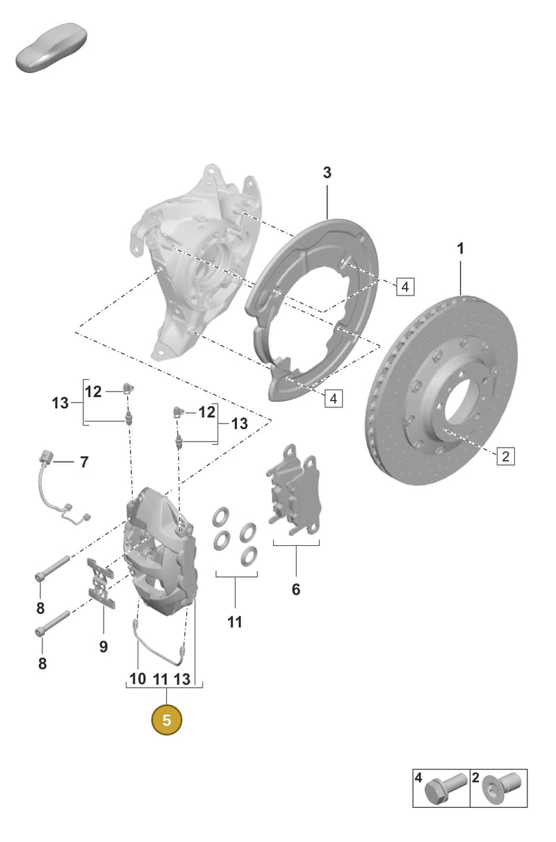 992615423H — Porsche 911 (2018-2024) diagram p53603010, position 5