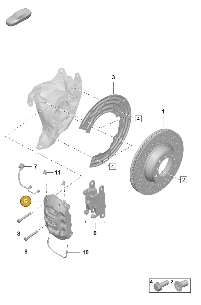 992615423Q — Porsche 911 (2018-2024) diagram p53603000, position 5