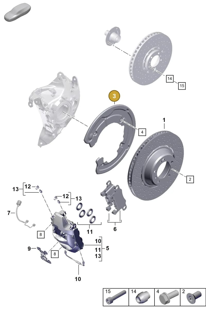 992615612B — Porsche 911 (2024-2025) diagram p63603020, position 3