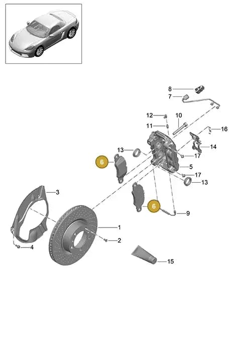 992698151H — Porsche Boxster (2016-2019) diagram p48602000, position 6