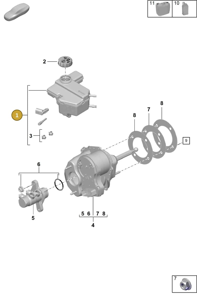992698181B — Porsche 911 (2024-2025) diagram p57604000, position 1