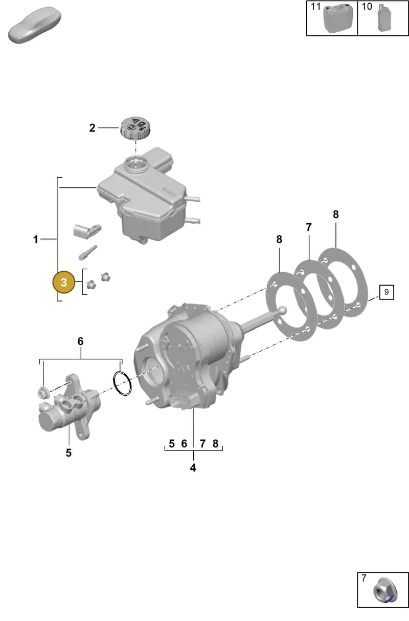 992698181C — Porsche 911 (2024-2025) diagram p57604000, position 3